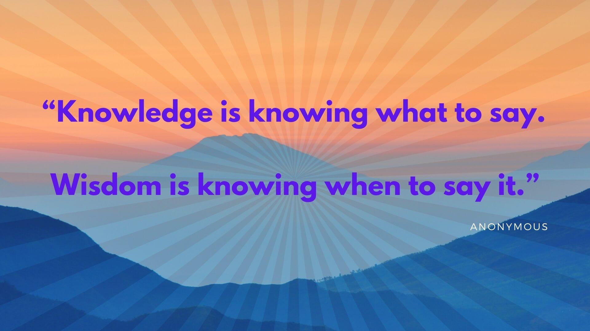 How wisdom makes you to use knowledge